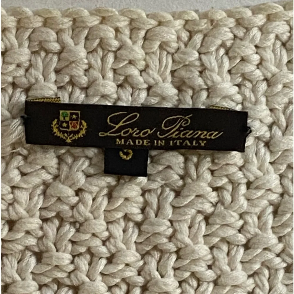 Loro Piana Vintage Knit Silk Cotton Cascading Cardigan Sweater Made in Italy - Picture 3 of 16